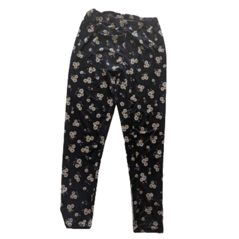 ---  * Black Printed Leggings Size XL